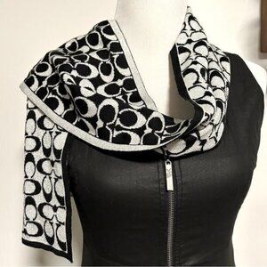 Coach Logo Reversible Scarf (c)